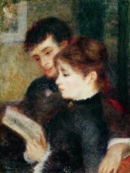 Koppel lezend (Edmond Renoir en Marguerite Legrand)